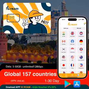 Sim du lịch 157 Nước