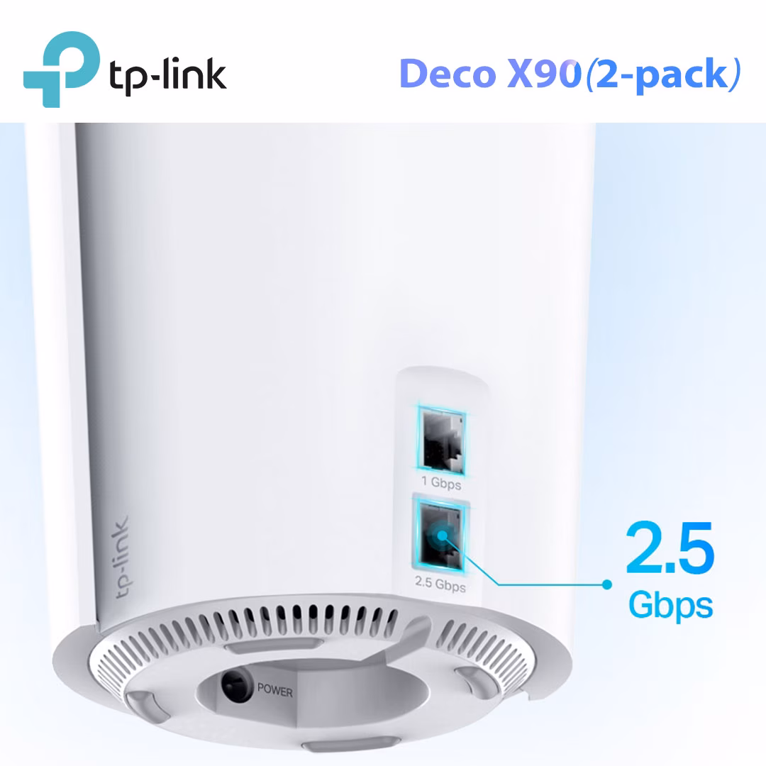 TP-Link Deco X90 Mesh WiFi 6 - Hệ Thống Tri-Band AX6600, AI-Driven Mesh, 2 Pack