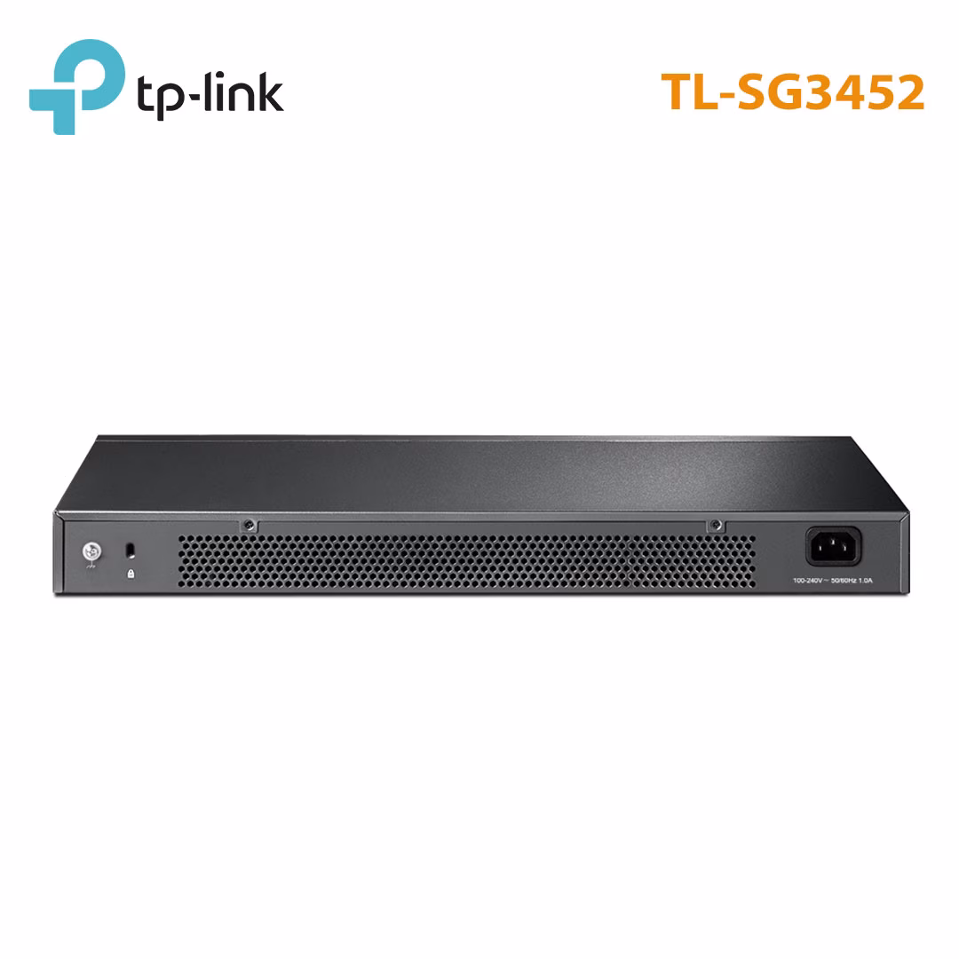 Switch Managed L2+ JetStream TP-Link TL-SG3452 | 48 Port PoE+ RJ45 1G | 4 Port SFP+
