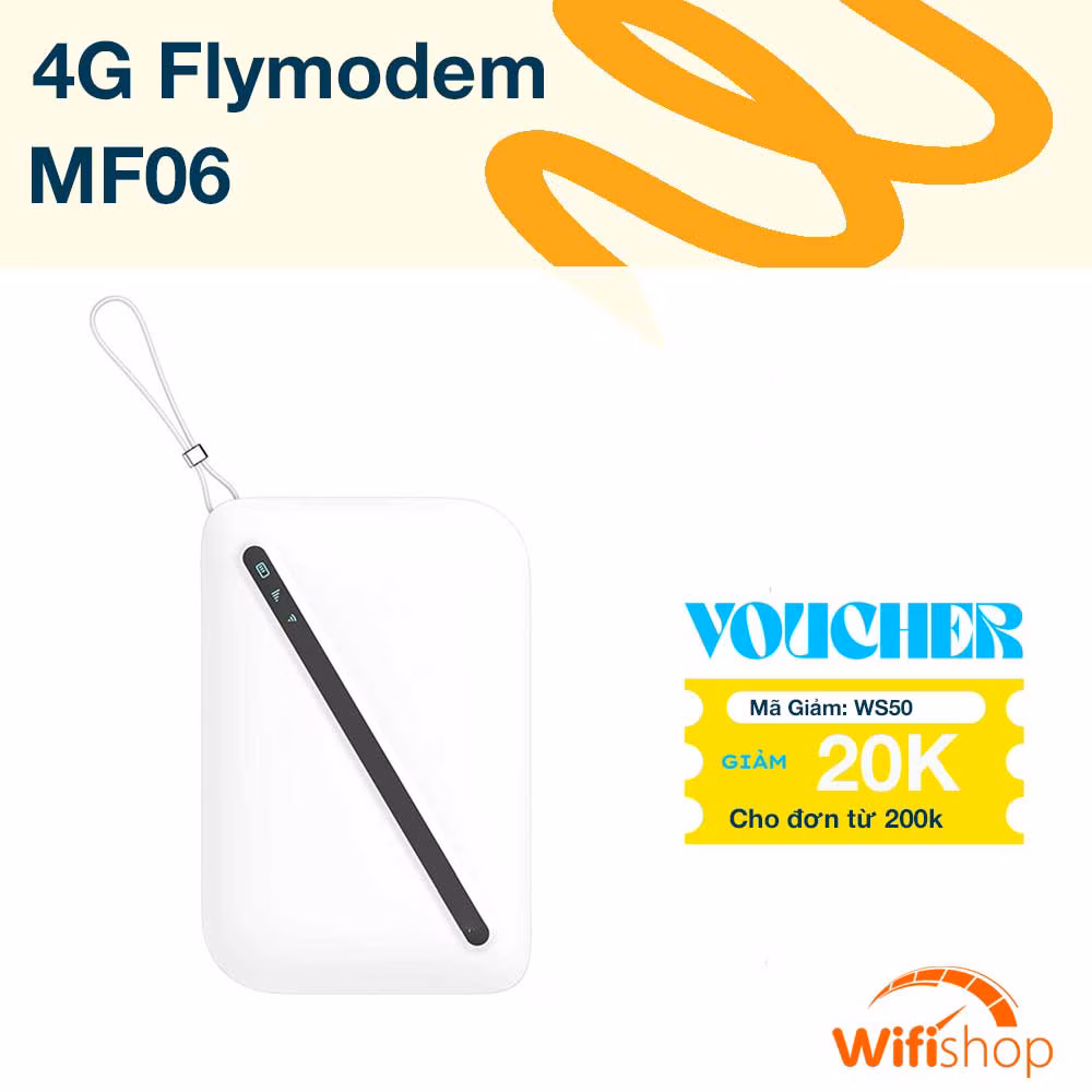 Bộ Phát Wifi 4G FlyModem MF06 tốc độ 150Mbps kết nối 10 User