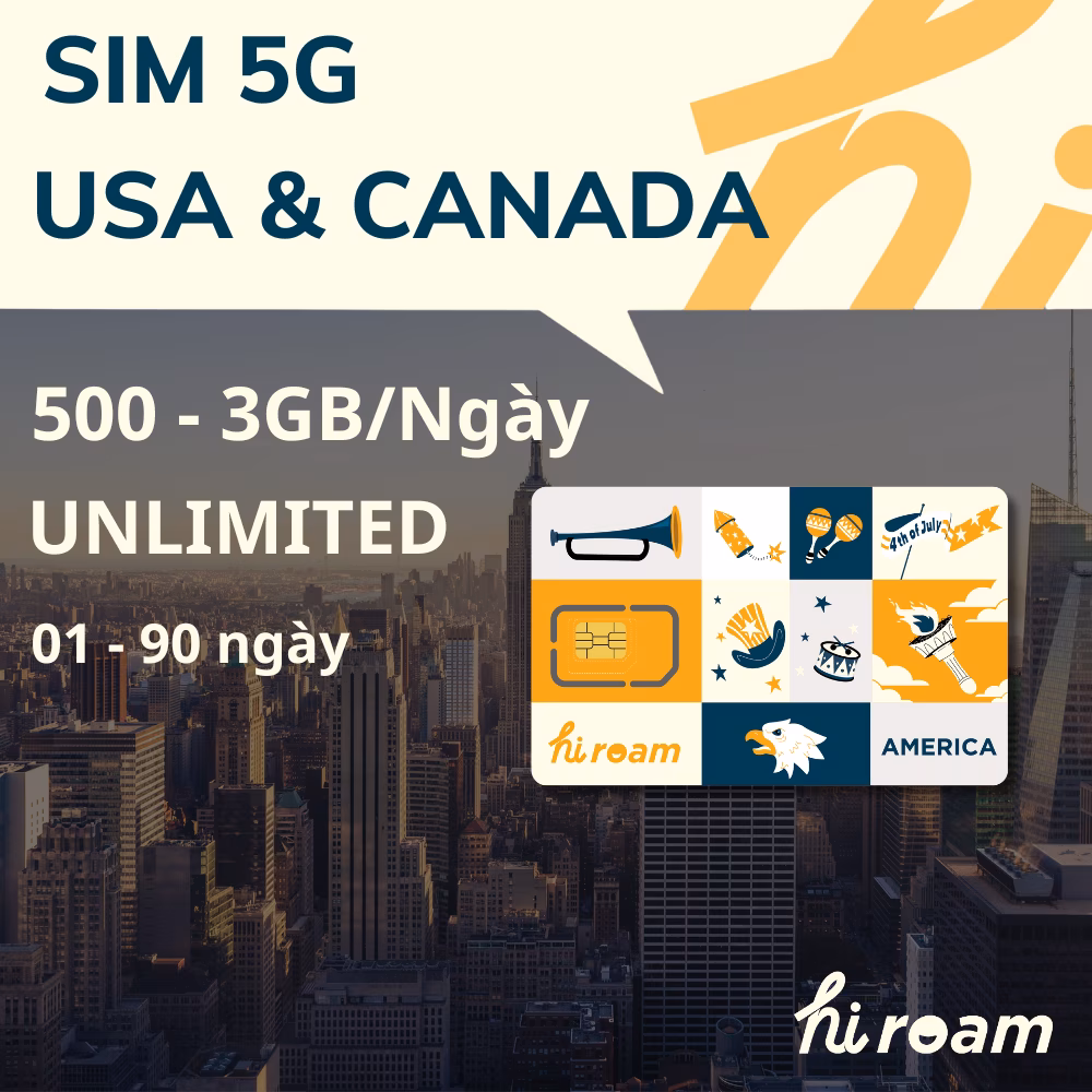 Sim 5G Canada & Mỹ