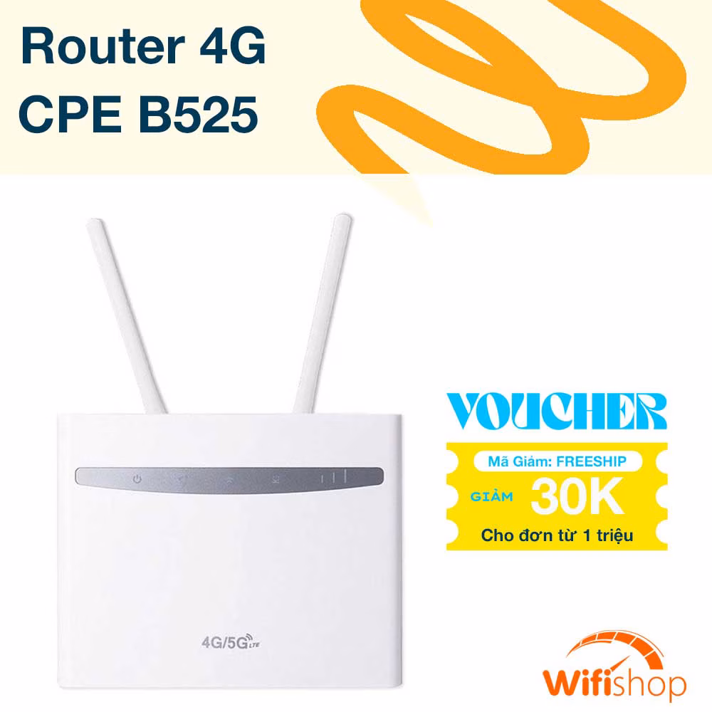 Bộ Phát Wifi 4G Lte CPE B525 Cat4 tốc độ 300mpbs