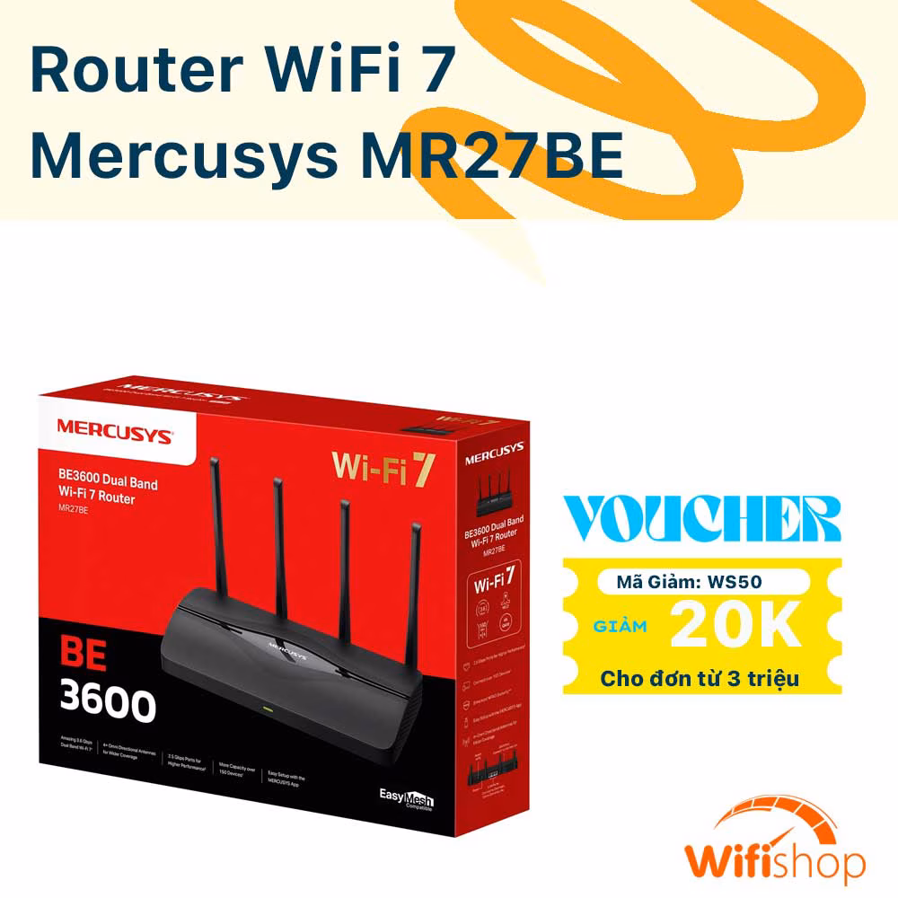 Bộ Phát Wifi 7 Mercusys MR27BE