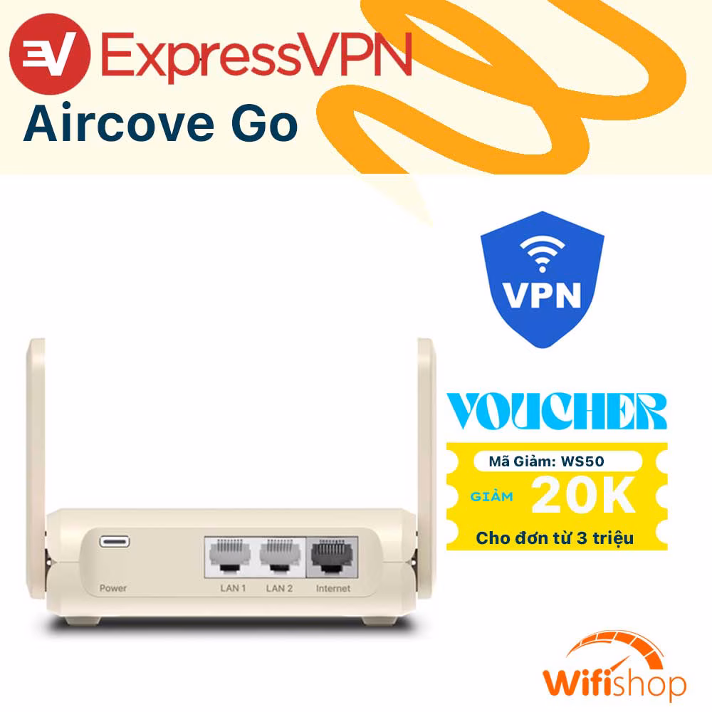 Bộ Phát Wifi6 Aircove Go ExpressVPN - Đổi IP Chuyên Nghiệp