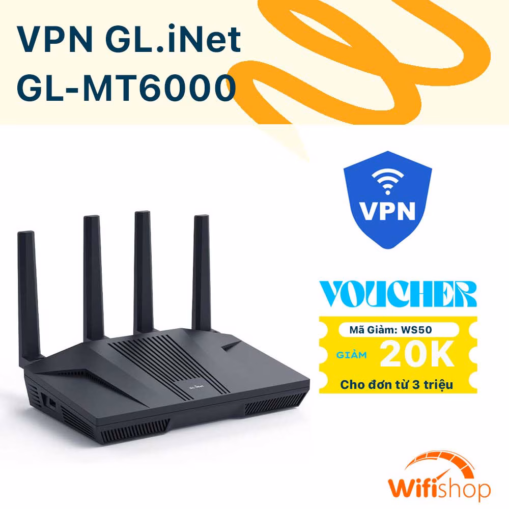 Bộ Phát Wifi6 GL-MT6000 VPN - Đổi IP Chuyên Nghiệp