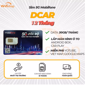 Sim Miễn Phí Youtube, Google Maps, VietMap + 30Gb/Tháng Sử Dụng 12 Tháng