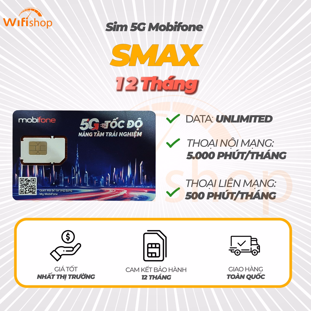 SIM 5G Mobifone SMAX Không Giới Hạn Dung Lượng