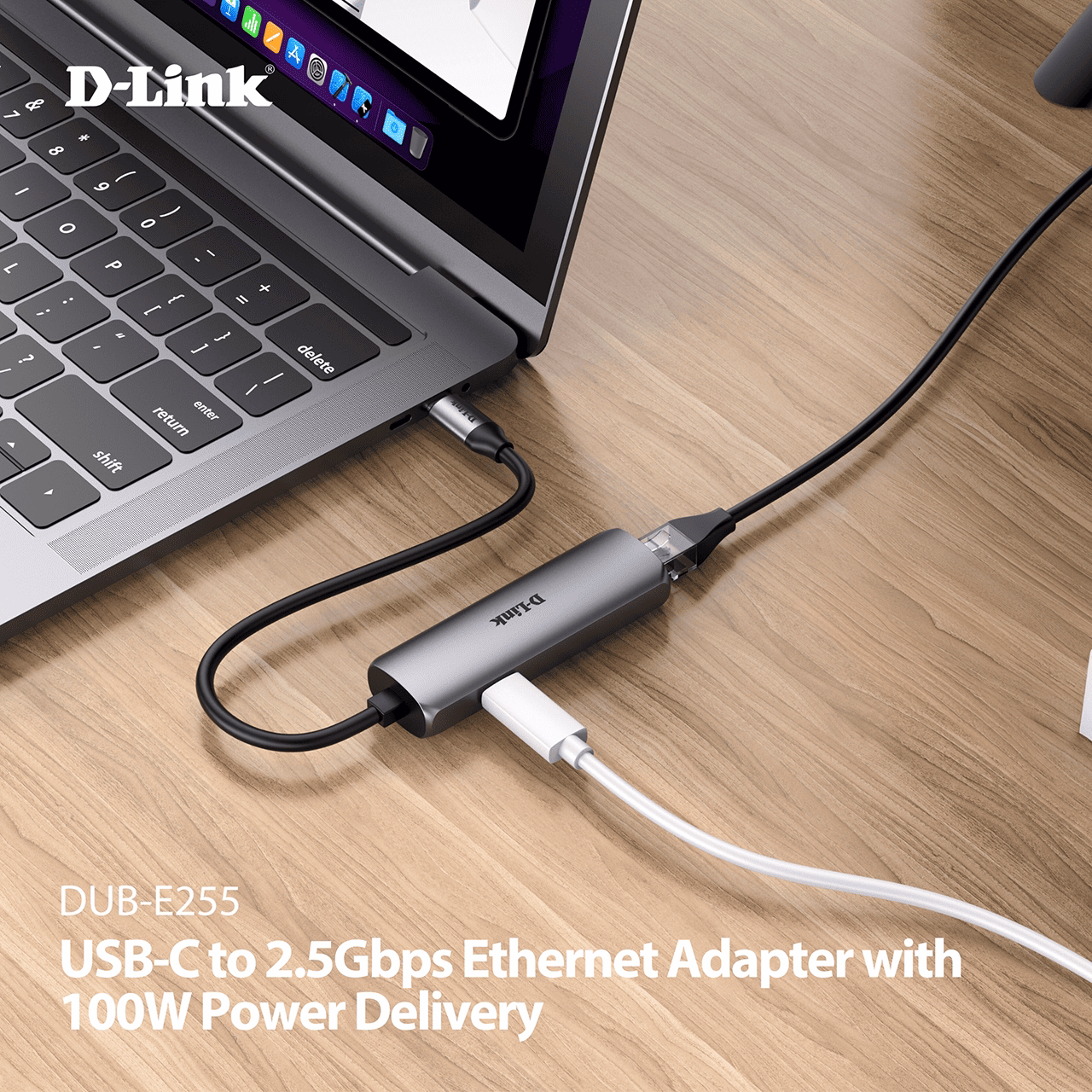 Cáp chuyển Type C sang cổng mạng LAN RJ45 2.5Gbps - DLink DUB-E255