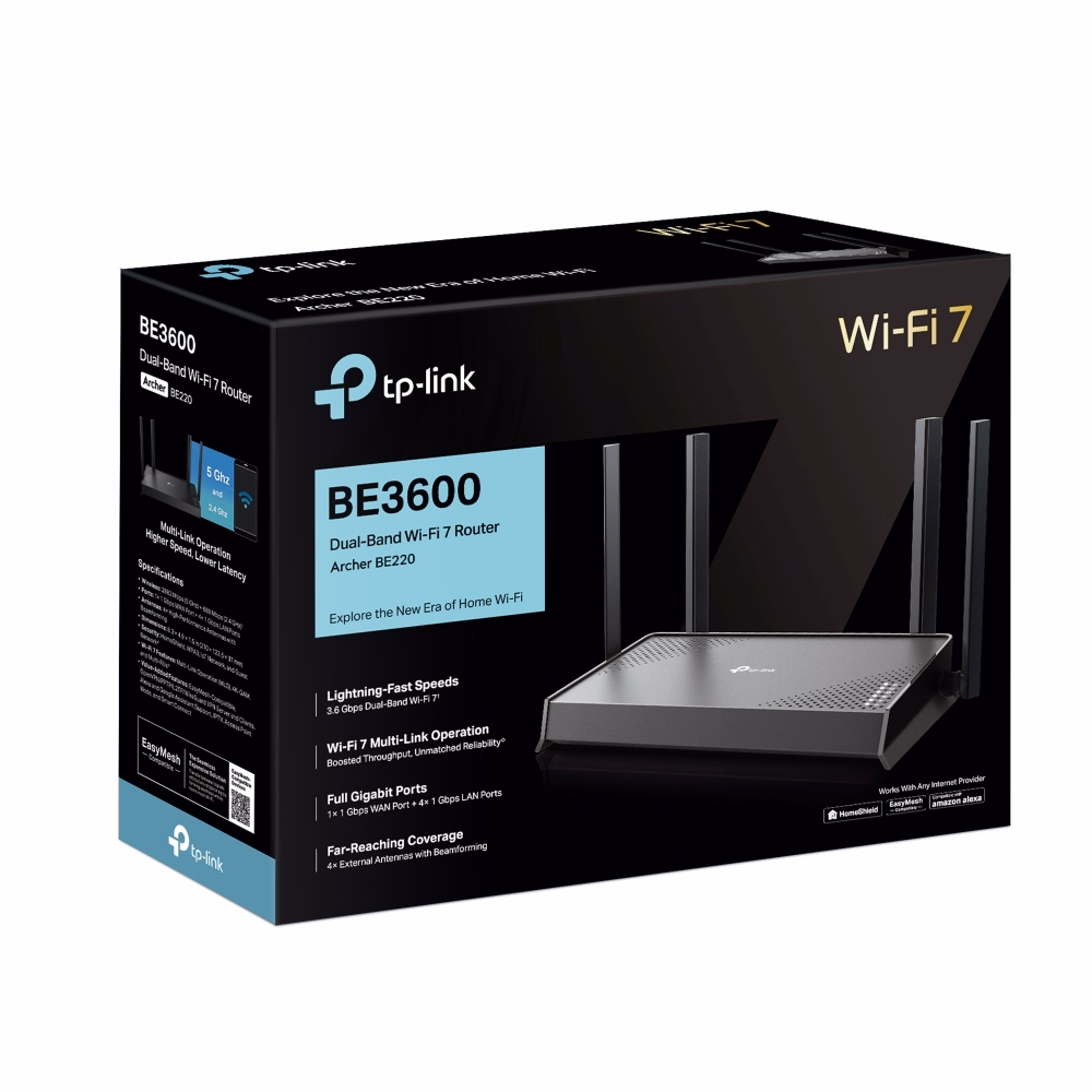 TP-Link Archer BE220 - Bộ Phát WiFi 7 Tốc Độ Cao BE3600