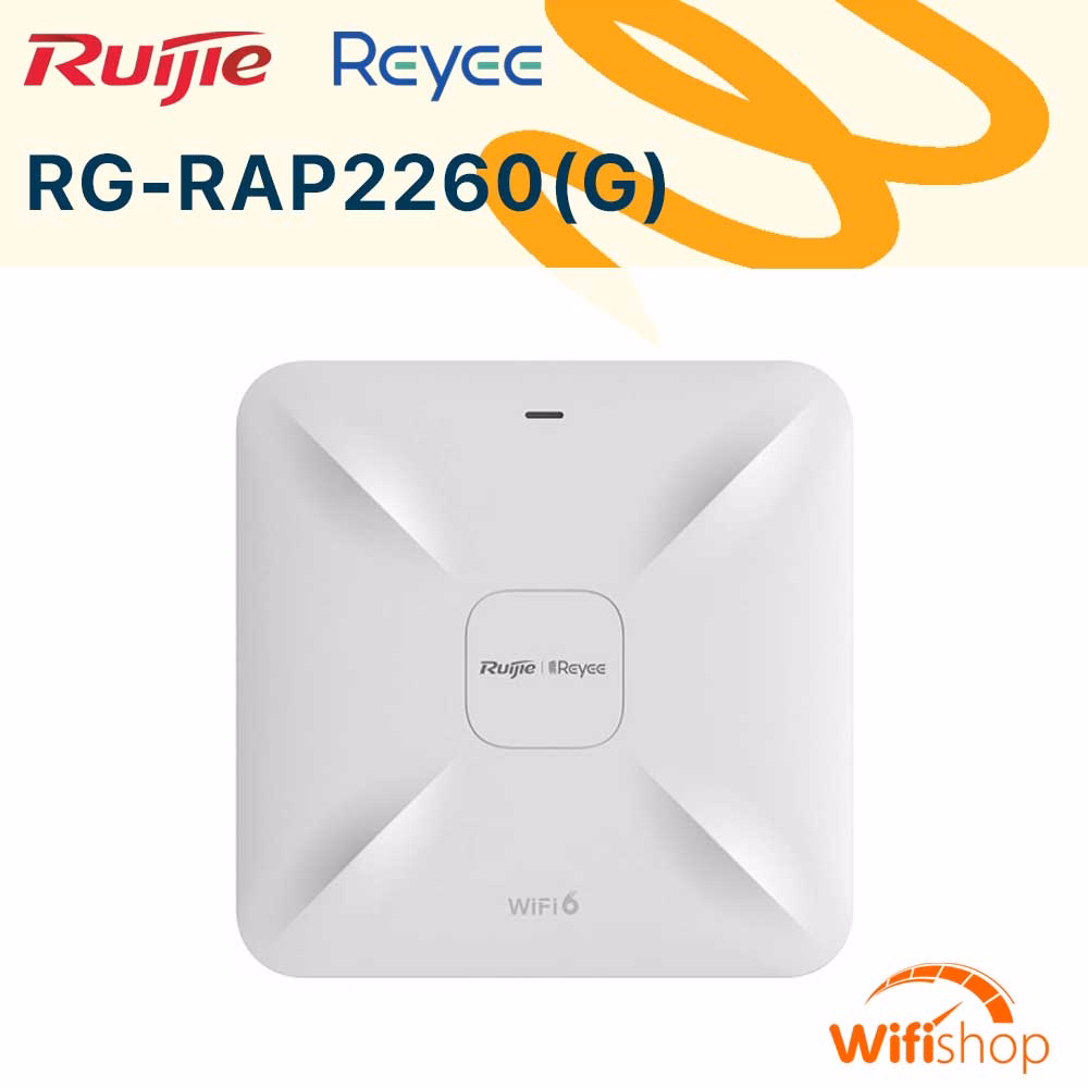 Bộ Phát WiFi 6 Ruijie RG-RAP2260(G) Chuẩn AX Tốc Độ 1800Mbps