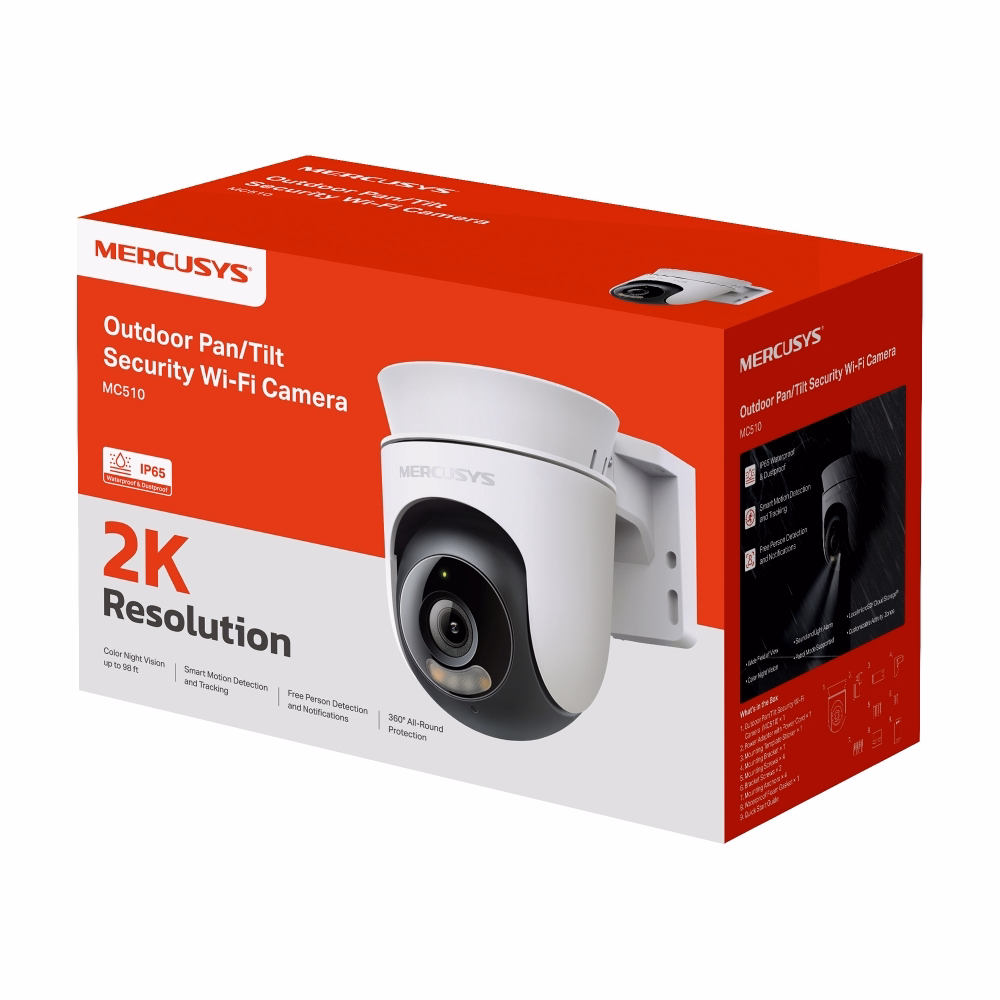 Camera WiFi Ngoài Trời 360 Mercusys MC510 (3MP)