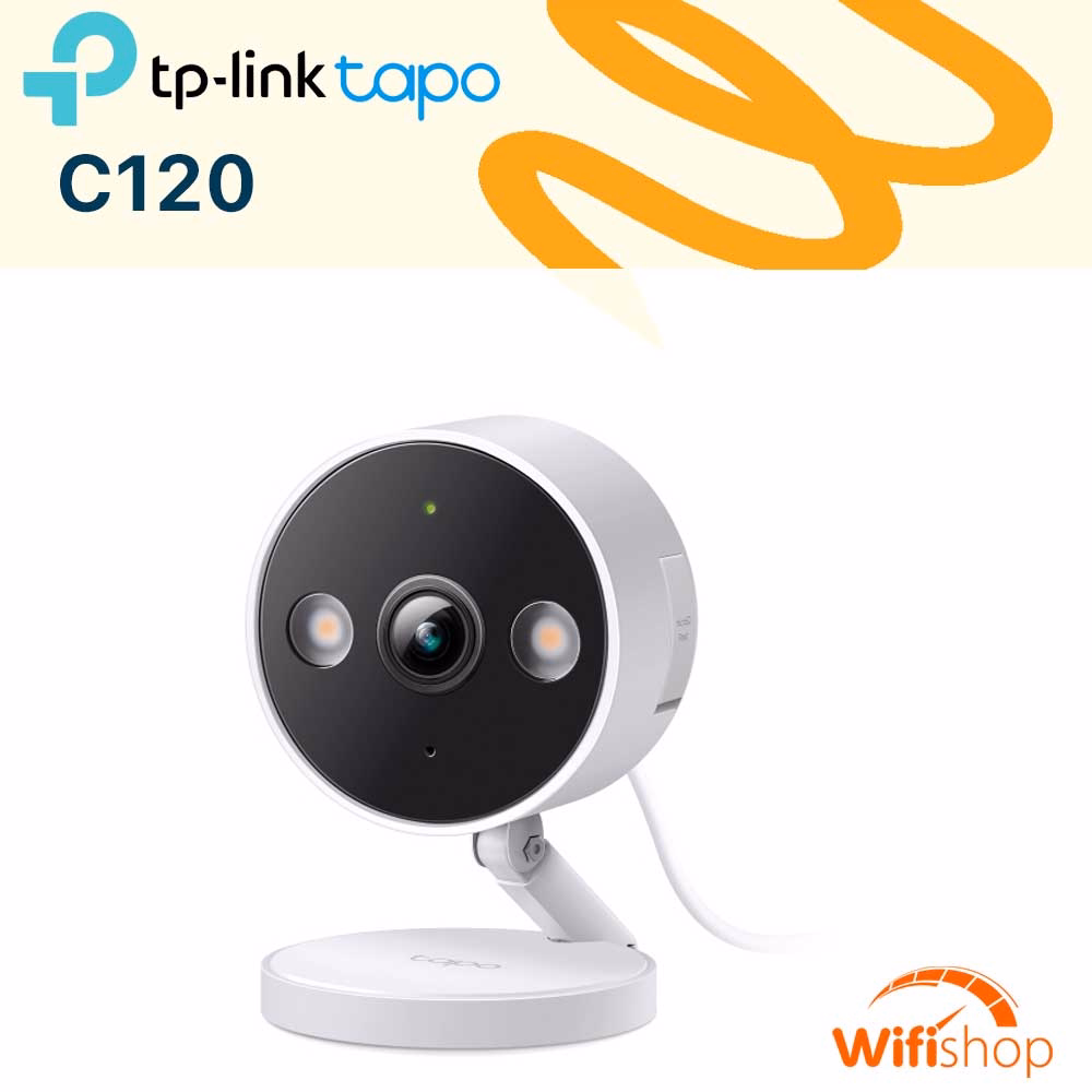 Camera WiFi Trong Nhà & Ngoài Trời TP-Link Tapo C120 (3MP) 2K (2304x1296)