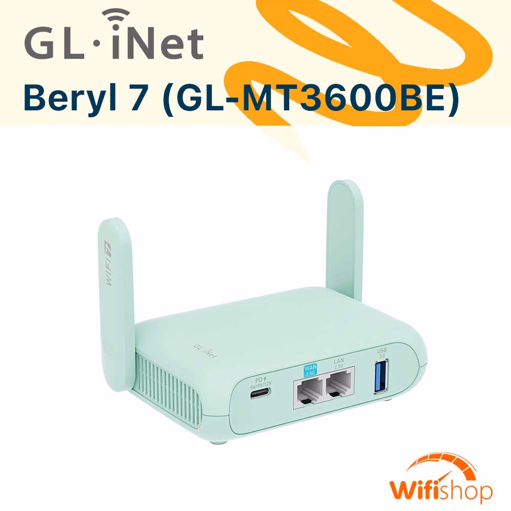Bộ Phát Wifi7 GL.iNet Beryl 7 (GL-MT3600BE) VPN - Đổi IP Chuyên Nghiệp